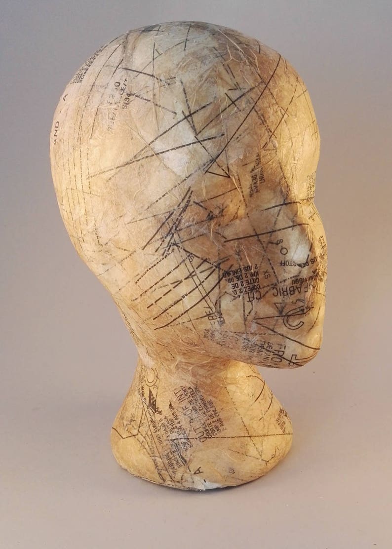 Paper mache mannequin head store display Etsy