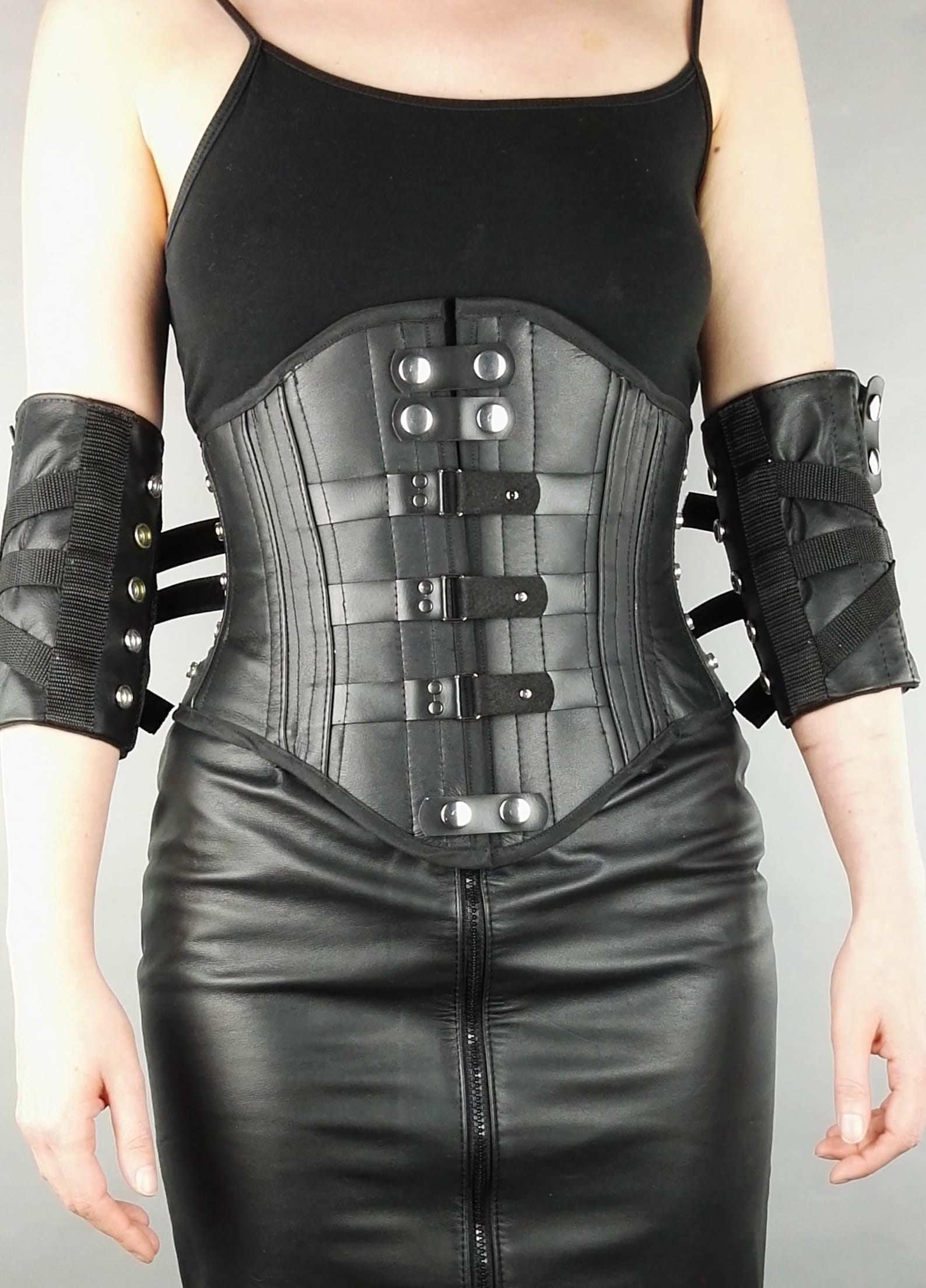 Steel Boned Corset With Bondage Armbinders Etsy