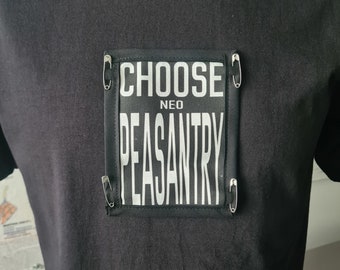 Choose neo peasantry pin on patch (organic cotton) with safety pins