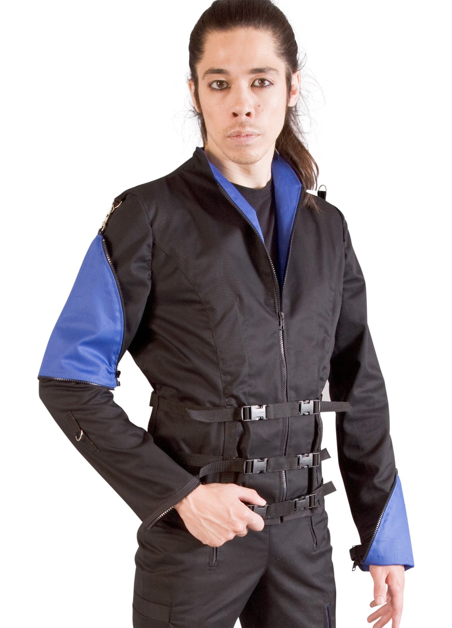 Bondage / Alternative Style Jacket, Corset Style Waist, Zip on 
