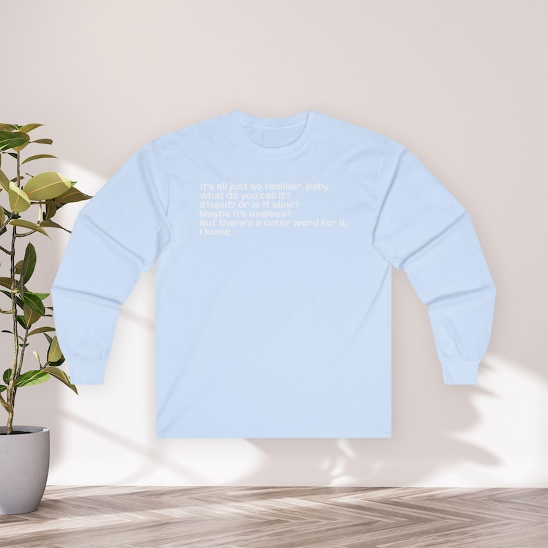 Sabrina Carpenter Manchild Song Lyric Front & Back Long Sleeve Unisex Shirt image 10