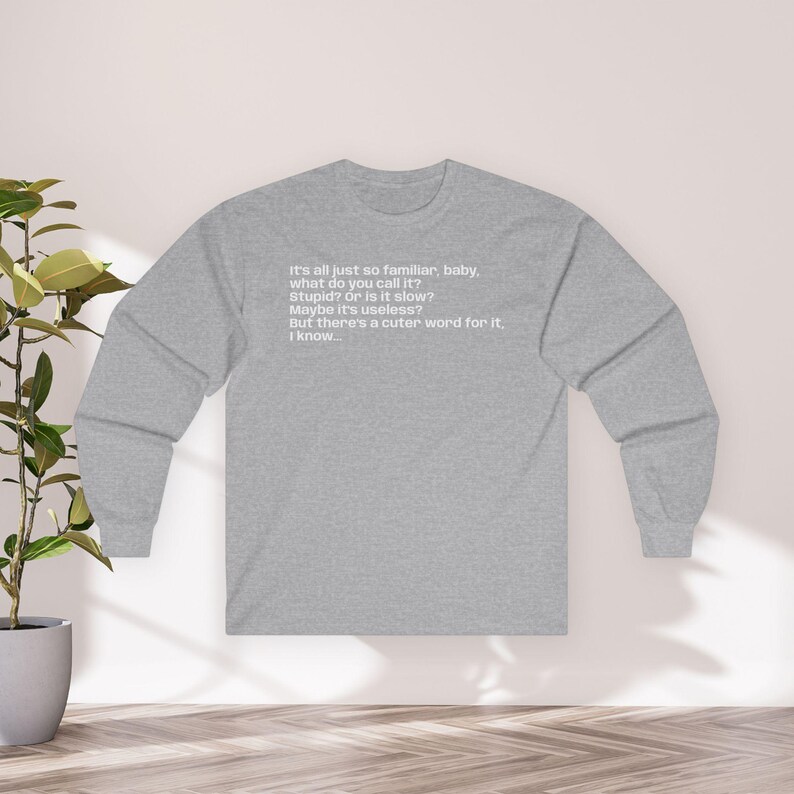 Sabrina Carpenter Manchild Song Lyric Front & Back Long Sleeve Unisex Shirt image 8