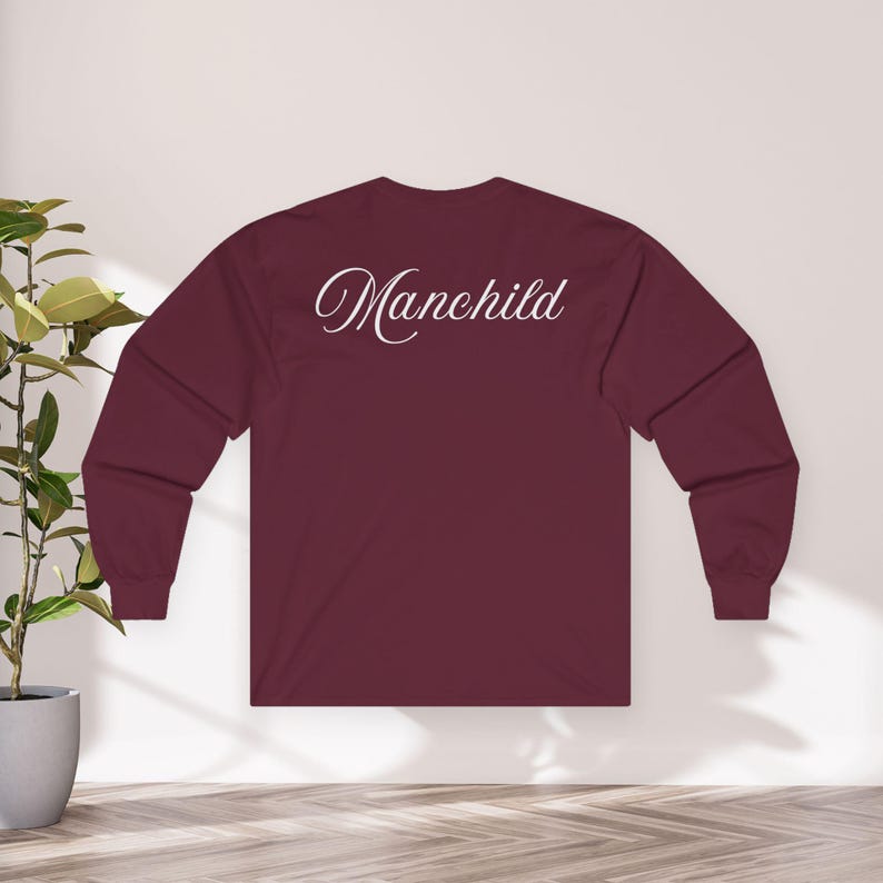 Sabrina Carpenter Manchild Song Lyric Front & Back Long Sleeve Unisex Shirt image 3