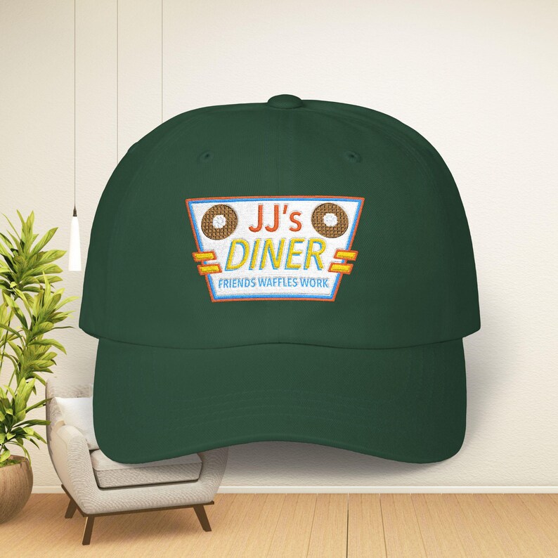 JJ's Diner Friends Waffles Work Embroidered Hat | Parks and Recreation Inspired image 4