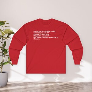 Sabrina Carpenter Manchild Song Lyric Front & Back Long Sleeve Unisex Shirt image 6