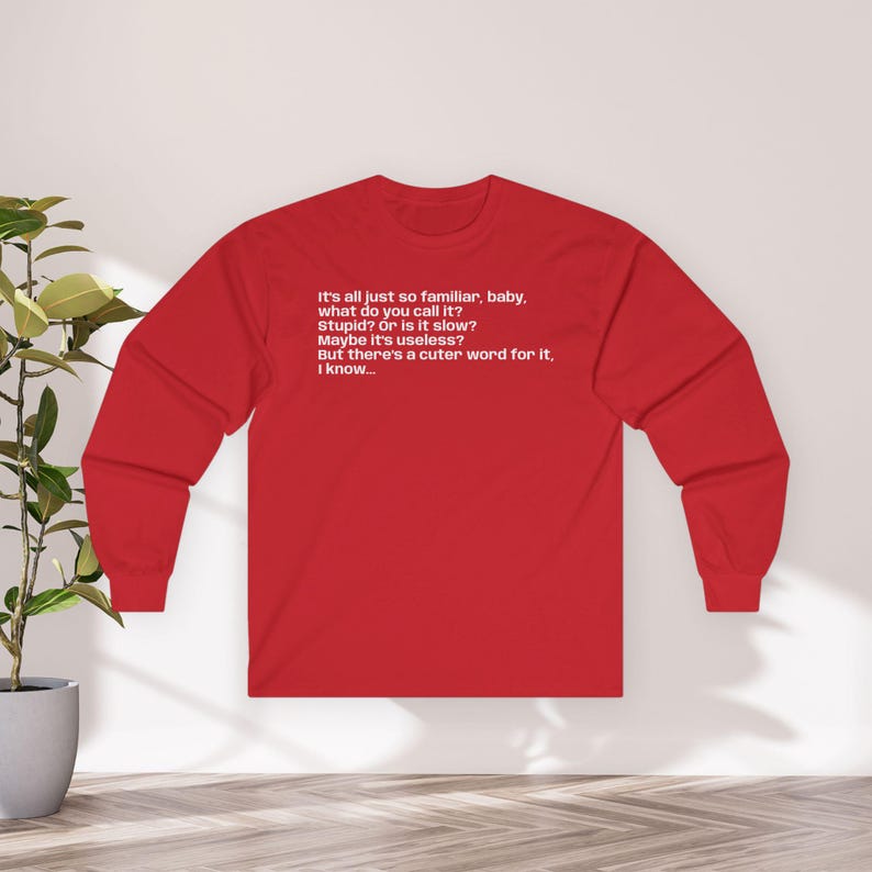 Sabrina Carpenter Manchild Song Lyric Front & Back Long Sleeve Unisex Shirt image 6
