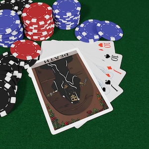 Jeu de cartes avec le design Death Tarot Card d'Agatha All Along,