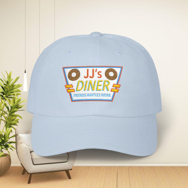 JJ's Diner Friends Waffles Work Embroidered Hat | Parks and Recreation Inspired image 1