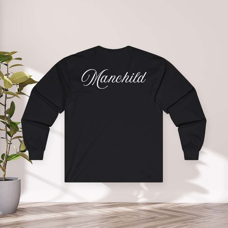 Sabrina Carpenter Manchild Song Lyric Front & Back Long Sleeve Unisex Shirt image 2