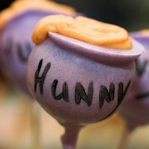 Pooh Bear Hunny Pot Cake Pops