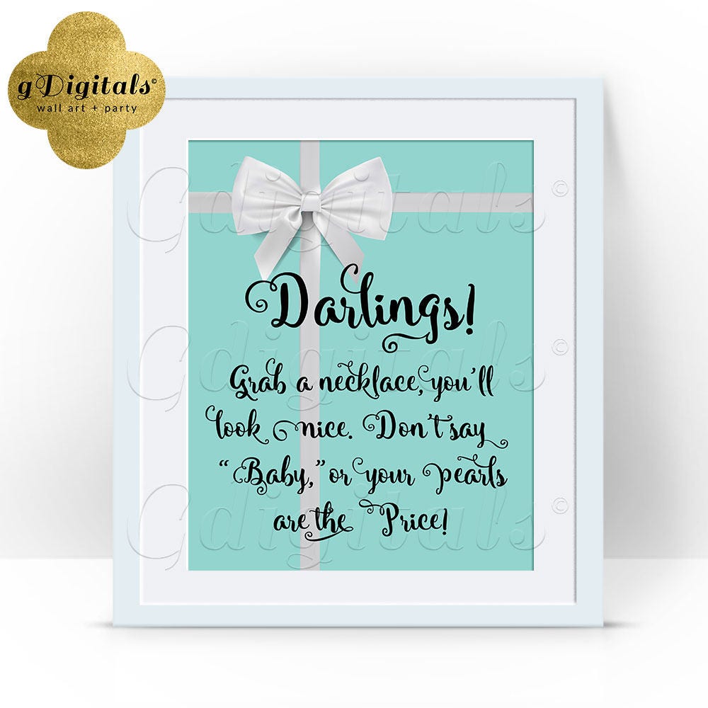 Baby Shower/ Necklace Game/ Grab a necklace/ don't say Etsy