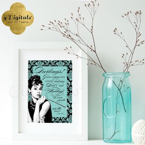 Sag nicht Hochzeit...Audrey Hepburn Brautparty Spielkarte. 13x18cm