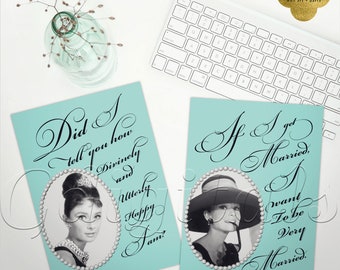 Did I tell you Audrey Hepburn Set of 2 Printable Quote signs