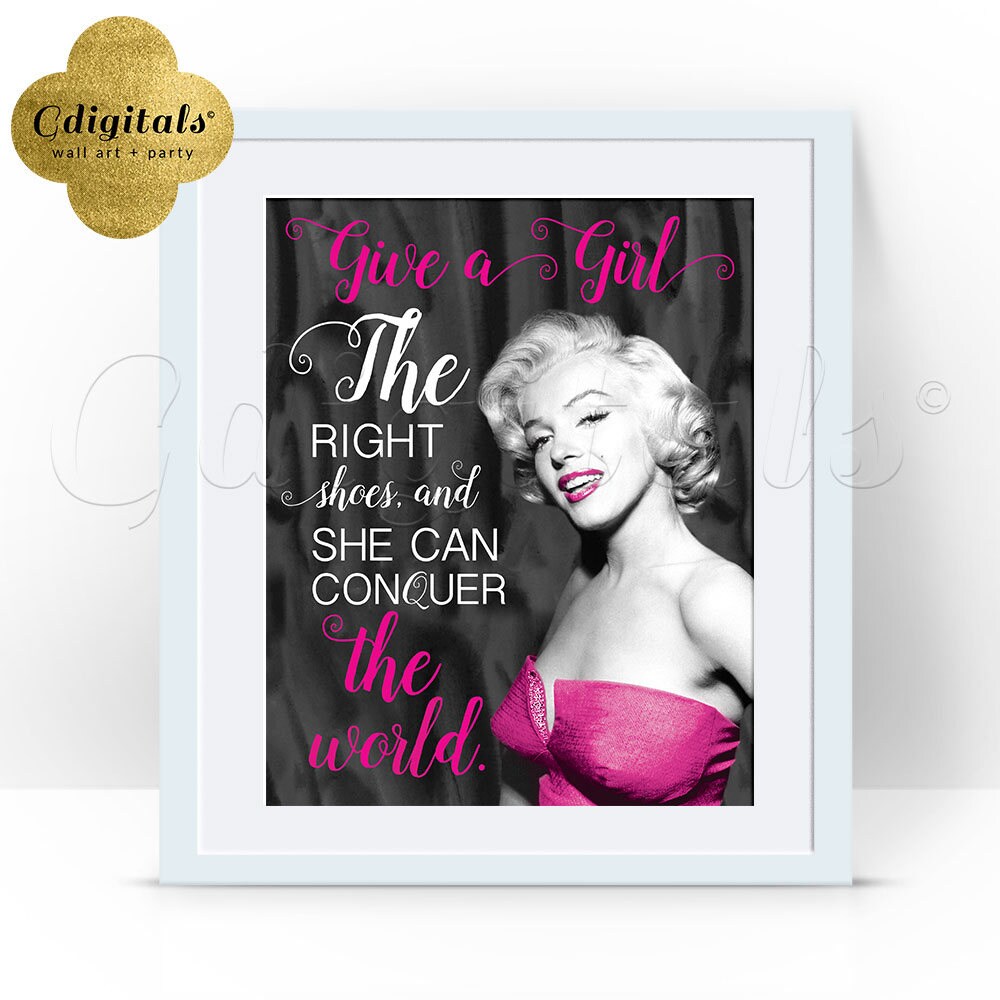 Marilyn Monroe Quote Wall Art Marilyn Poster Decor Give A Etsy