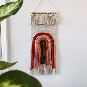 Rainbow weaving wall hanging, woven wall hanging, wall decor, wool decor, kids room decor, rainbow decor
