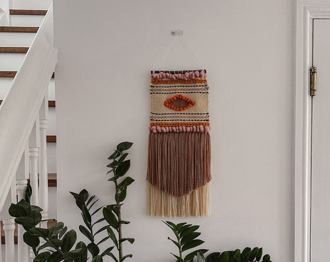 bohemian decor, woven wall hanging, weaving wall hanging, boho decor, indiana decor, home decoration, wall hanging, wall art, woven decor