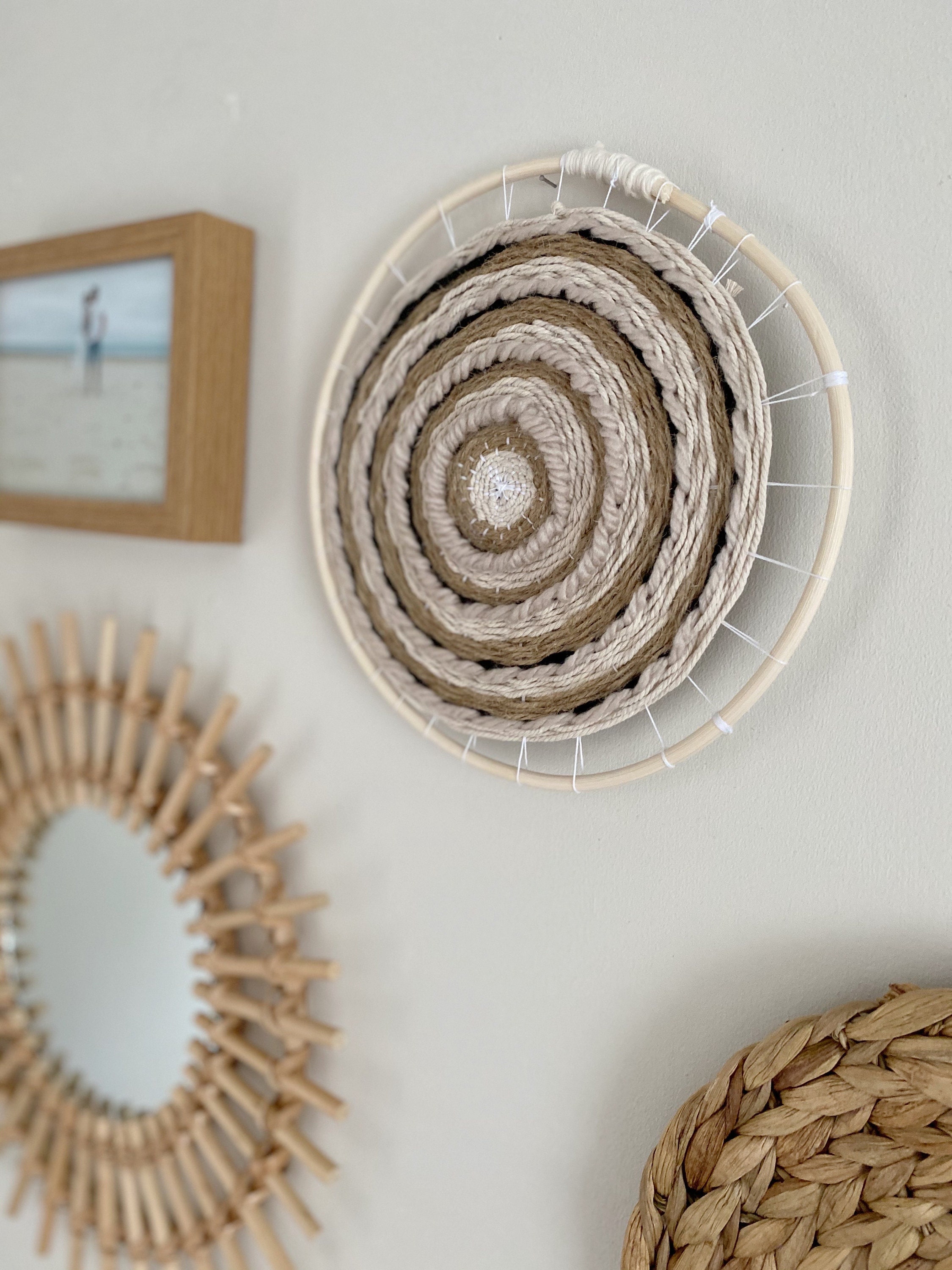 Home & Living Home Décor Mini circle woven wall hanging round tapestry