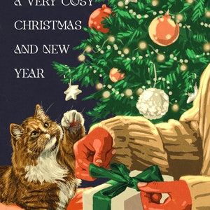 Cat Christmas Card Multipack Wishing You A Very Cosy Christmas and New Year Pack Of 5 image 4