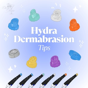 Hydra Dermabrasion Tips Clip Art Bundle | Esthetician Social Media PNGs + Gunkie Jar Bonus | Marketing Graphics | Spa Branding Download