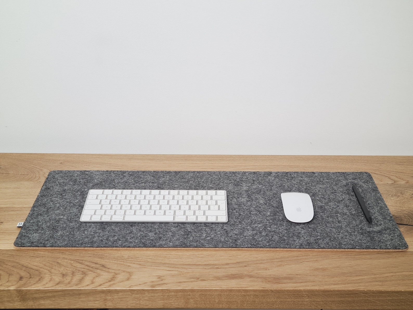 Merino Wool Felt Desk Mat // Dark Grey Home Office Desk Etsy