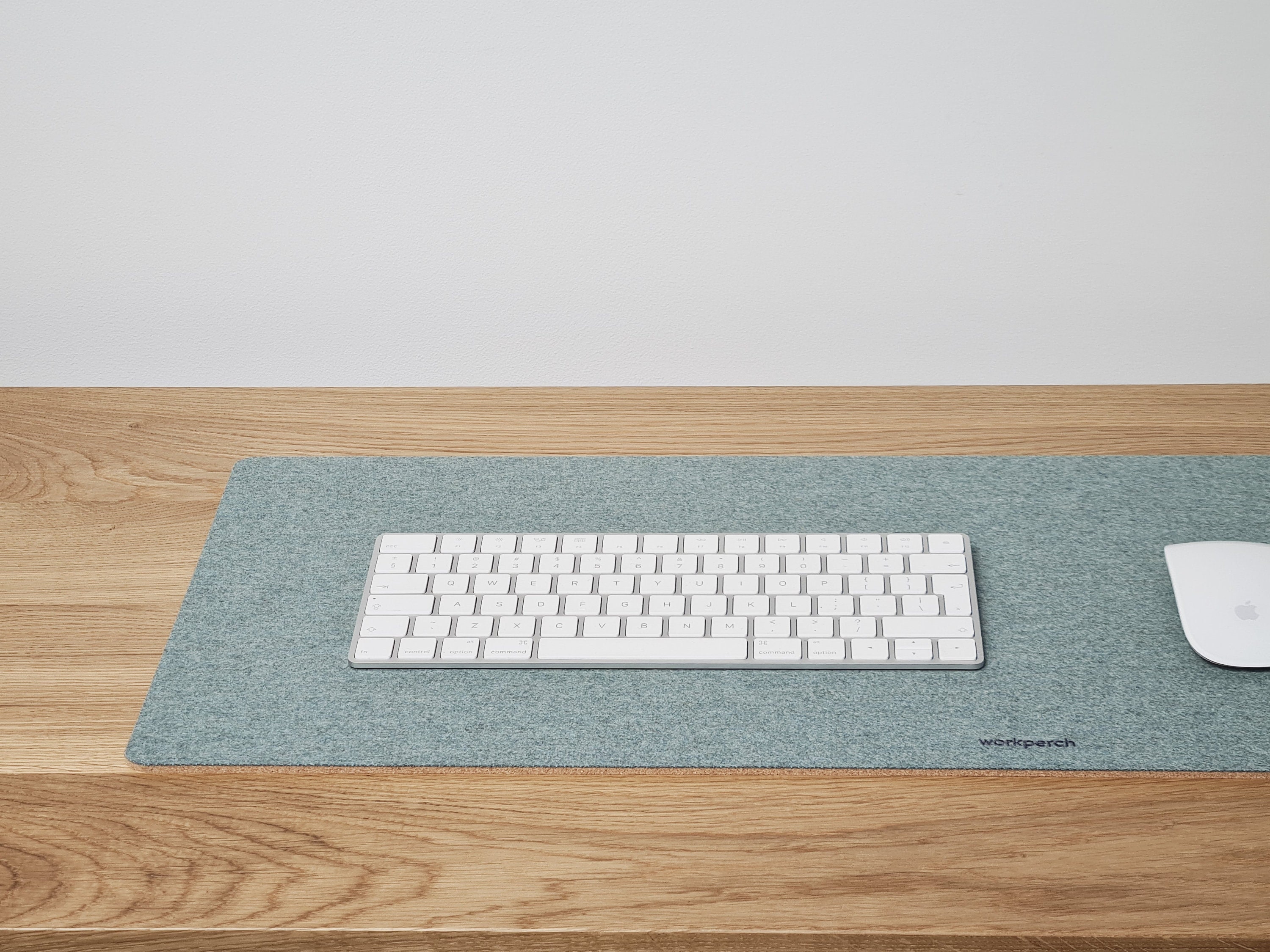 Desk Mat // Sea Green Premium Wool Home Office Desk Etsy