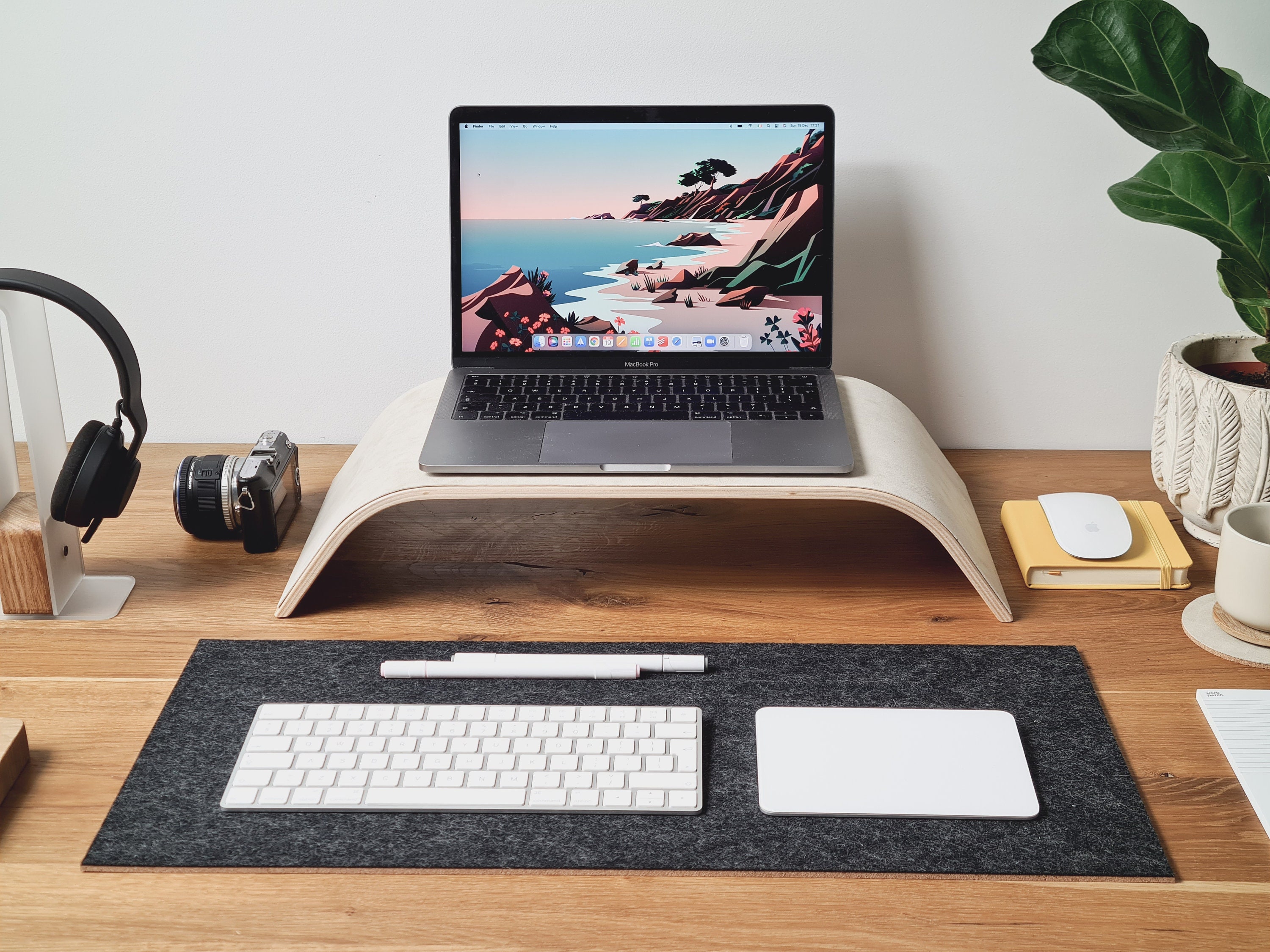 Merino Wool Keyboard Mat // Beige Home Office Desk Etsy