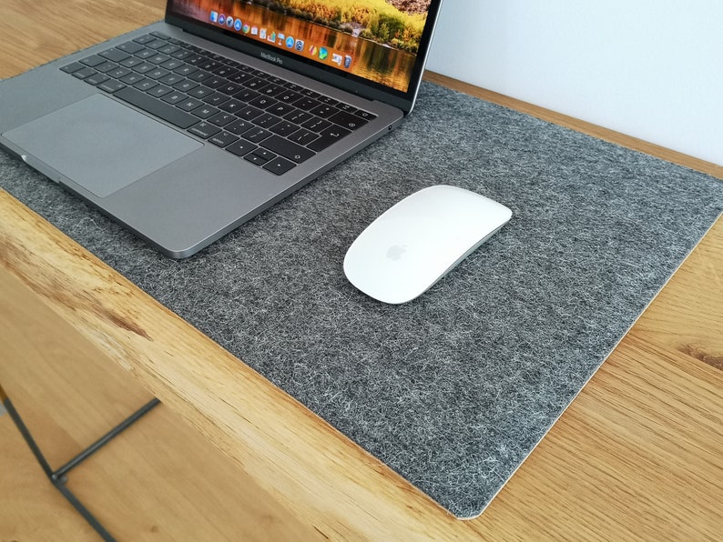 Desk Mat Dark Grey Wool Felt Pad Blotter Mousepad Protector Workspace Schreibtischunterlage Tapis De Bureau