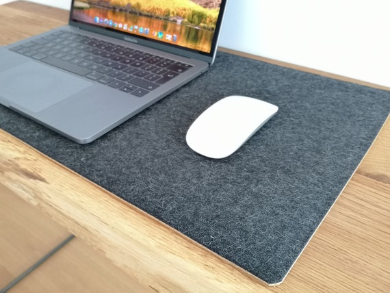 Desk Mat Black Wool Felt Desk Pad Wool Felt Desk Blotter Etsy