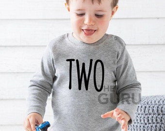 Conjunto para niña de segundo cumpleaños, segundo cumpleaños, niña de segundo cumpleaños, niño de segundo cumpleaños, suéter, sudadera, regalo de segundo cumpleaños, regalo de segundo cumpleaños, segundo