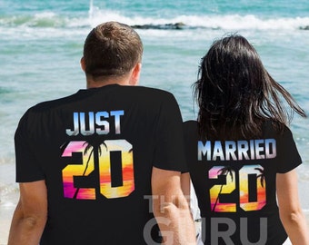 Just married shirts,just married gifts,honeymoon shirts,honeymoon gifts,couples shirts,wedding gifts,wedding shirts, bride and groom shirts