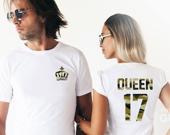 King and queen couples shirts king and queen shirts funny couples shirts anniversary gift couples matching shirts honeymoon shirts wedding