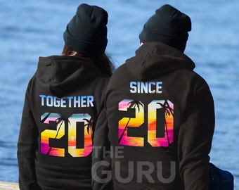 Couples hoodies,couples sweatshirts,couples gift,anniversary gifts,couples sweaters,together since hoodies,couples matching outfits,couples