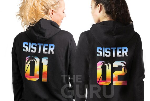 Matching Hoodies Hoodie Sister 01 02 Sister Gifts,sister Hoodie