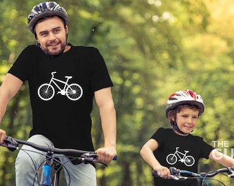 Fathers day gift father and son matching shirts dad and son matching shirts father and daughter matching shirts bicycle t shirts