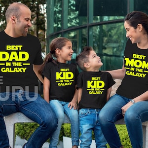 Best mom in the galaxy best dad in the galaxy shirt best kid in the galaxy family shirts family outfits family shirt set family gift