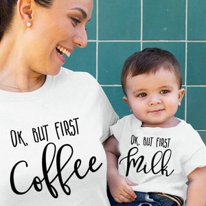 Funny mom shirt ok but first coffee shirts funny mommy and me shirt funny mothers day shirt funny mothers day gift mommy and me outfits mom