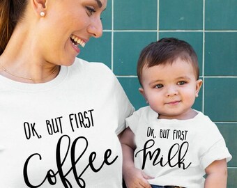 Funny mom shirt ok but first coffee shirts funny mommy and me shirt funny mothers day shirt funny mothers day gift mommy and me outfits mom