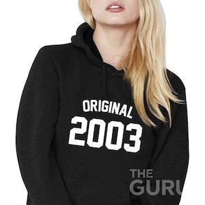 21e verjaardag, 21e verjaardag hoodie, 2003 verjaardag hoodie, 21e verjaardagscadeau voor haar, 21e verjaardagscadeau voor hem, verjaardag 2003, origineel 2003