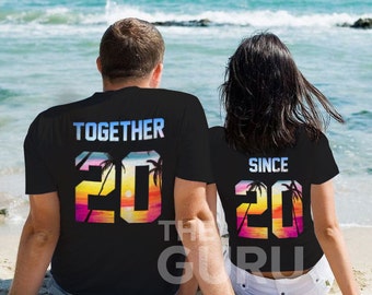 Together since shirts,just married gifts,honeymoon shirts,honeymoon gifts,couples shirts,wedding gifts,wedding shirts, bride and groom shirt