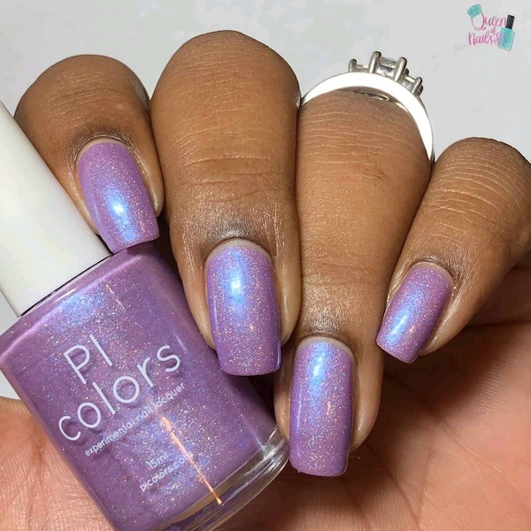 Purple Nail Polish with Holographic Glitter | Gaudy Asaphis.051