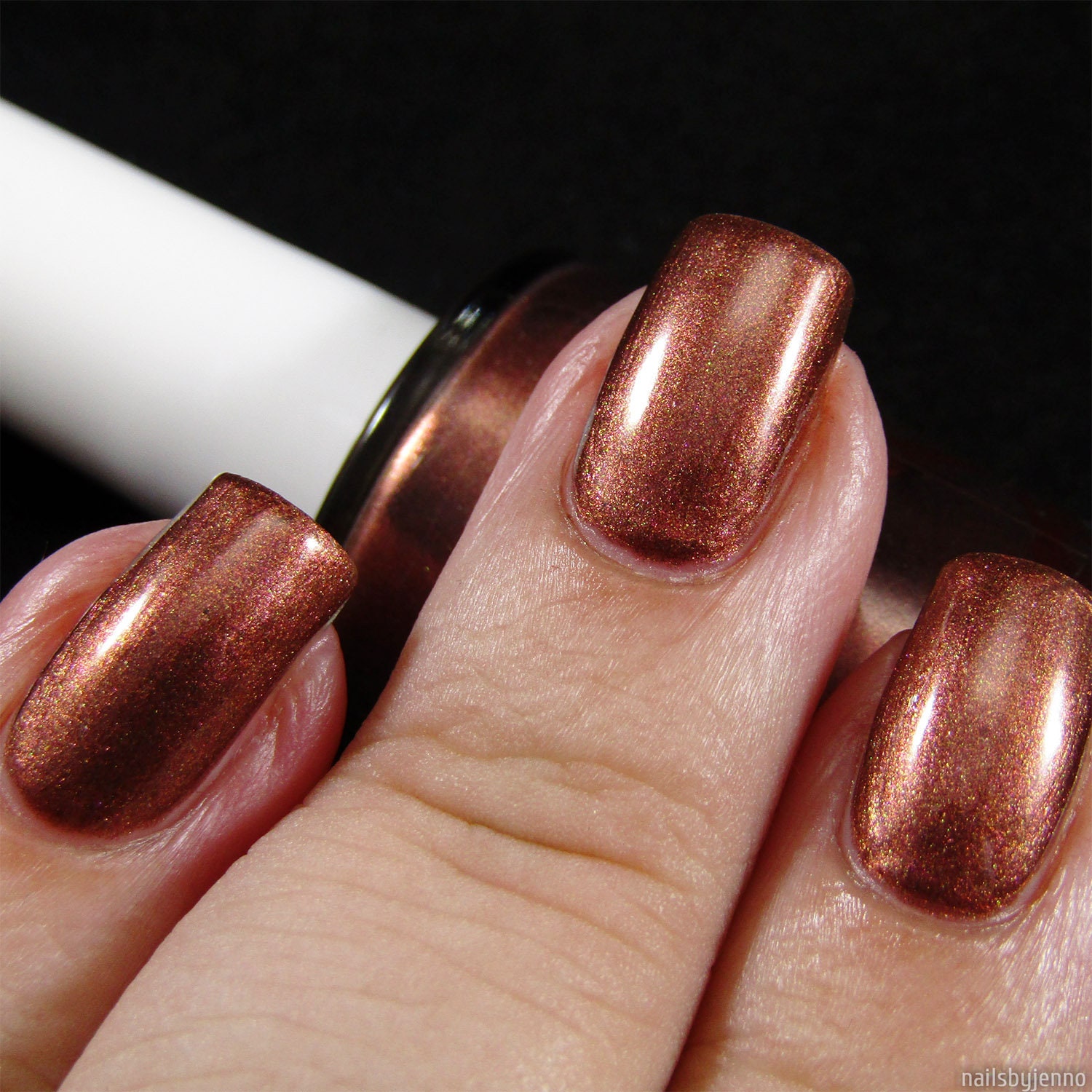 Nail Chocolate Glitter with Shimmer Gradient