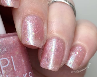 Pink Nail Polish with Glitter | Pink Candy.210