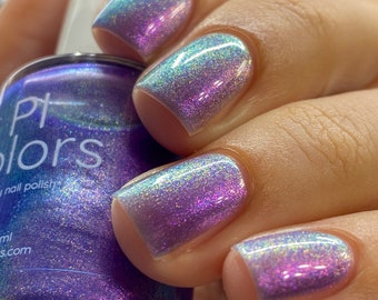 Purple Nail Polish with Colorshifting Shimmer | Dusk Rainbow.321