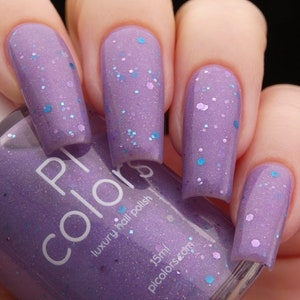 Purple Nail Polish with Blue and Purple Hex Glitter | Mejiro McQueen.000