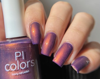 Purple Nail Polish with Golden Shimmer | Diabolism.100