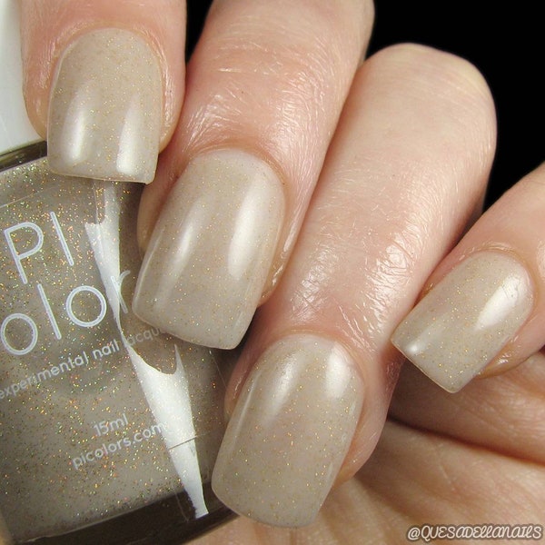 Almond Milk.033 Nude Nail Polish with Gold Shimmer