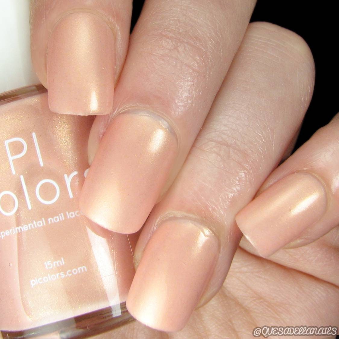 Peach Pink Nail Polish With Gold Shimmer Persil.007 - Etsy