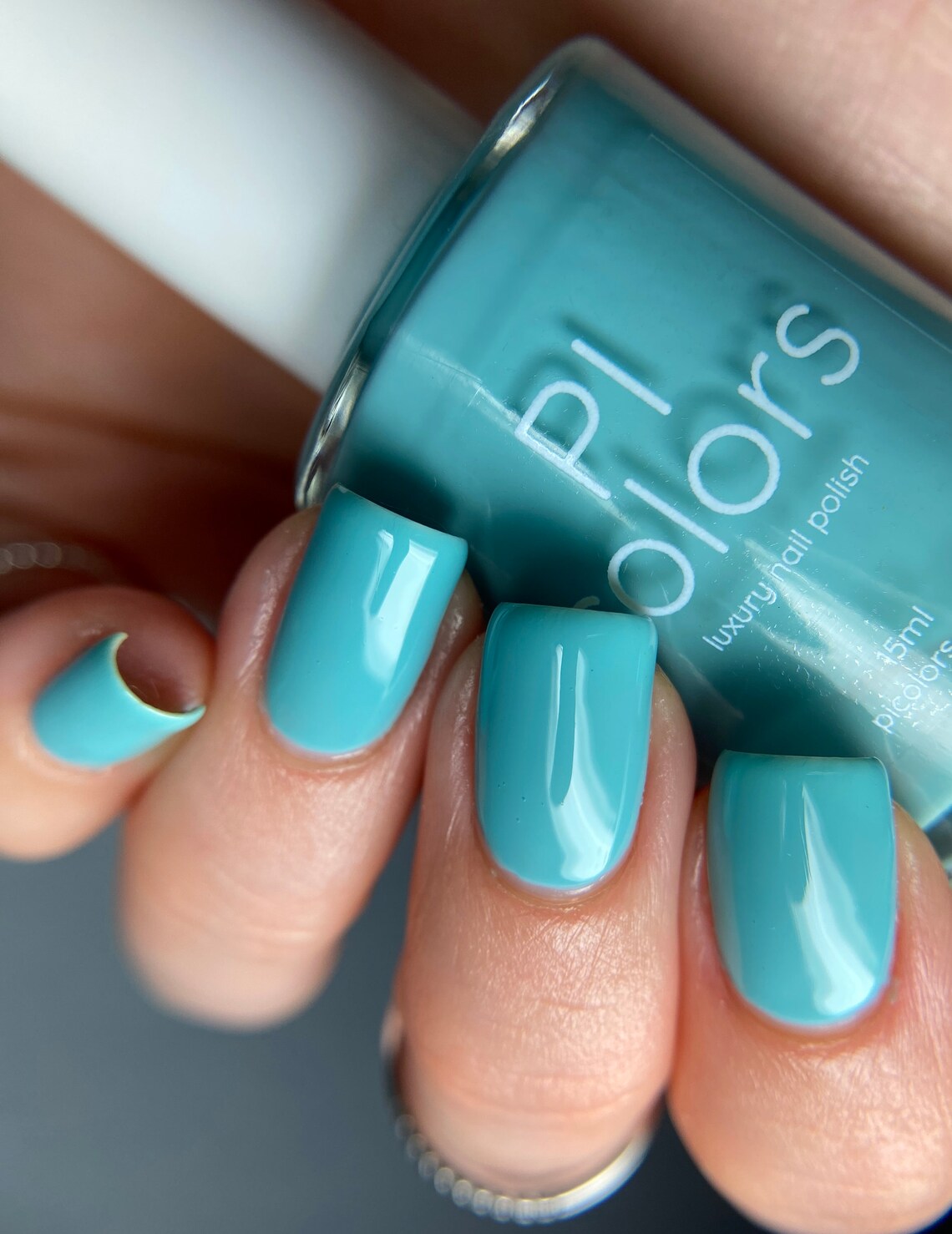 Turquoise Blue Nail Polish Pastel Blue Green With Creme Finish | Etsy