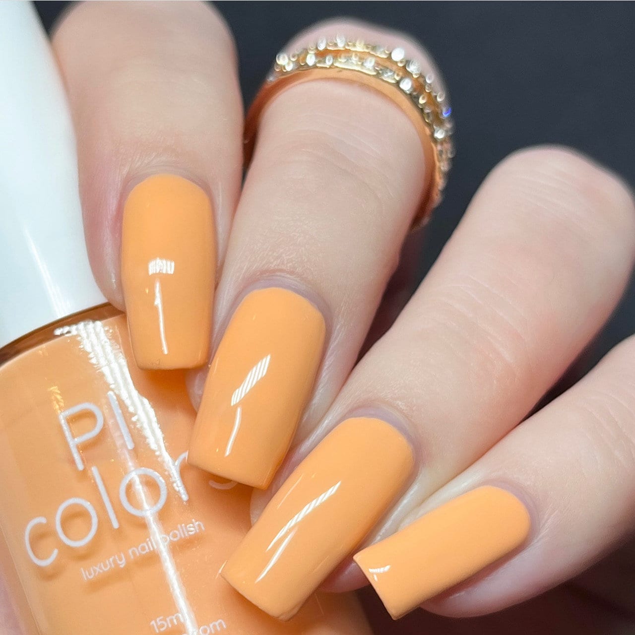 Pastel orange nails deals