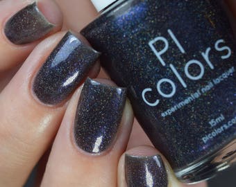 Holographic Black Nail Polish | Cosmic Wind.078